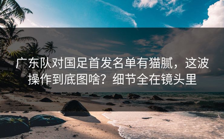 广东队对国足首发名单有猫腻,这波操作到底图啥?细节全在镜头里 广东队对国足首发名单有猫腻,这波操作到底图啥?细节全在镜头里